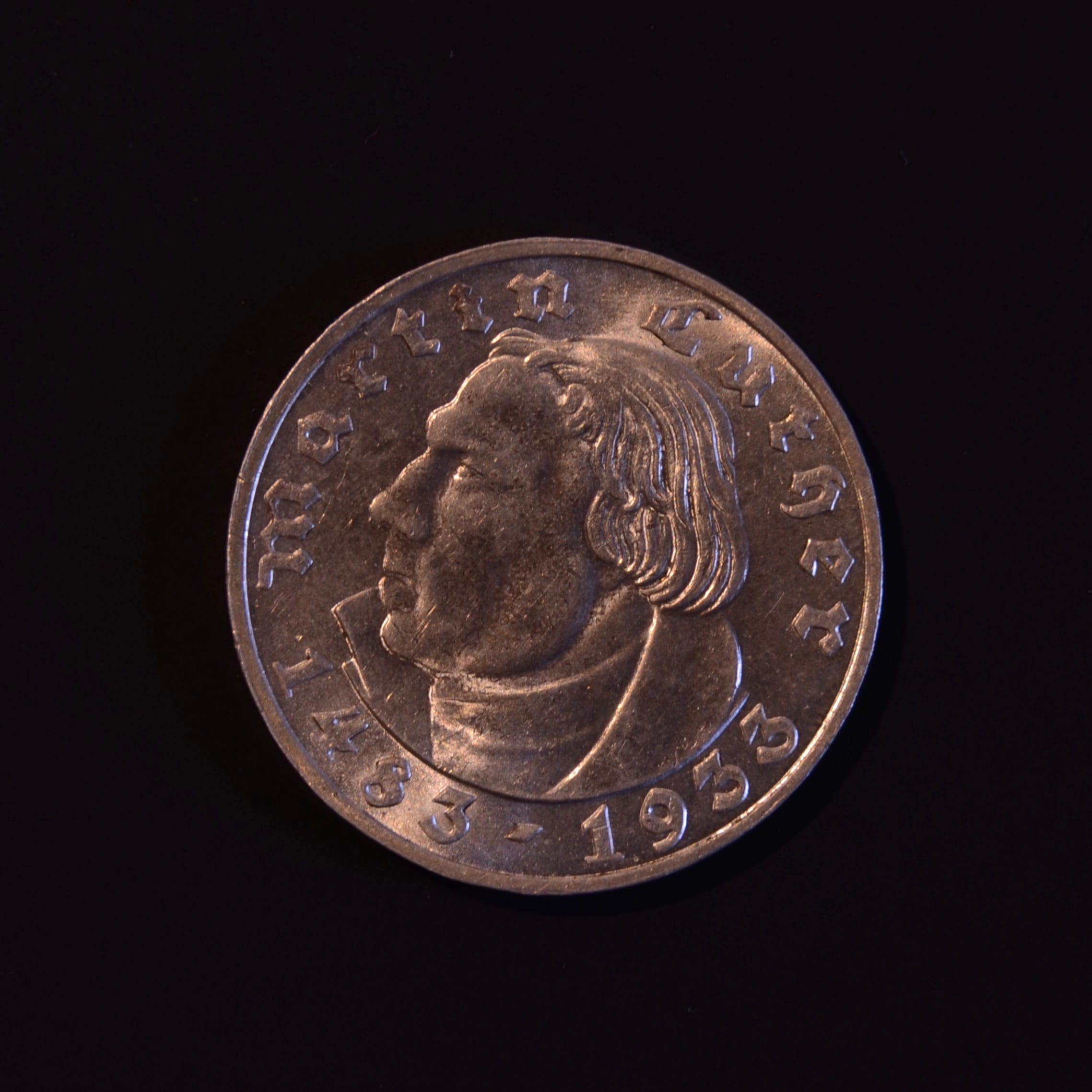 2 Reichsmark 1933 A Martin Luther Silber VZ-STGL, Немецкий доктор Райх, 1933, 2 Марка, серебро, состояние UNC — аверс