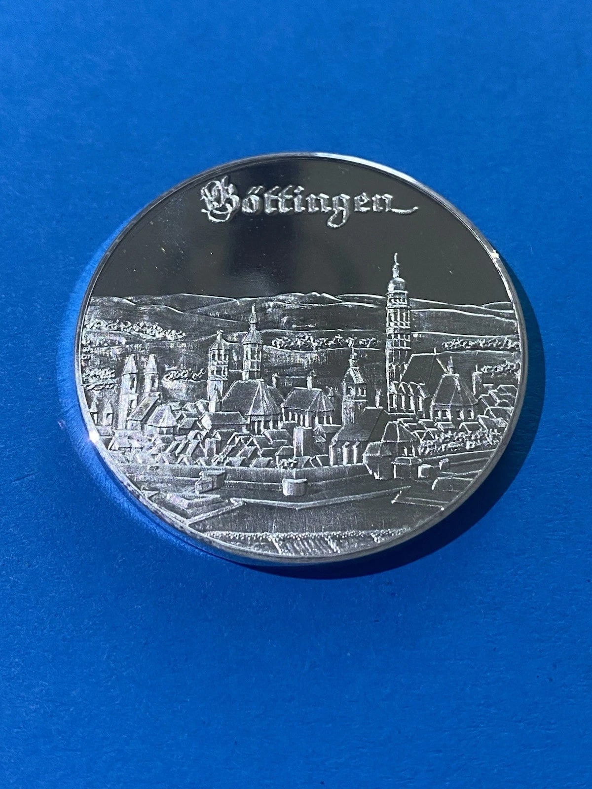 Göttingen – Historische Stadtansicht – 1000er Feinsilber – 30g – Polierte Platte, Deutschland, 1, Silber, Erhaltung UNC — Vorderseite