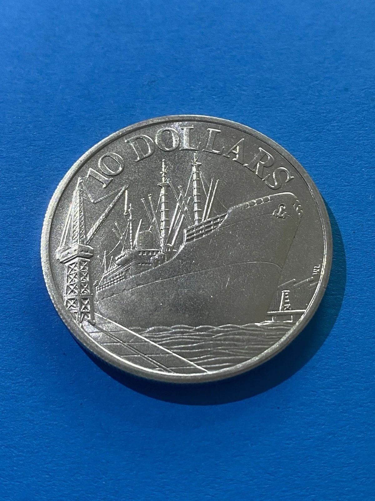 Singapur 10 Dollar 1975 – Silbermünze „10 Jahre Unabhängigkeit“ – 31,1 g Silber (500er), Singapur, 1975, Silber, Erhaltung AU — Vorderseite